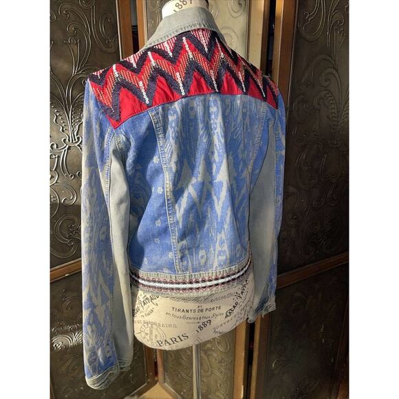 Desigual Embelshed Jeans Jacket Women's Size EU40 - Picture 4 of 5